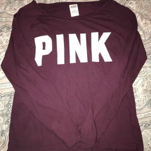 NEGOTIABLE  Maroon Victoria’s Secret Pink Shirt!